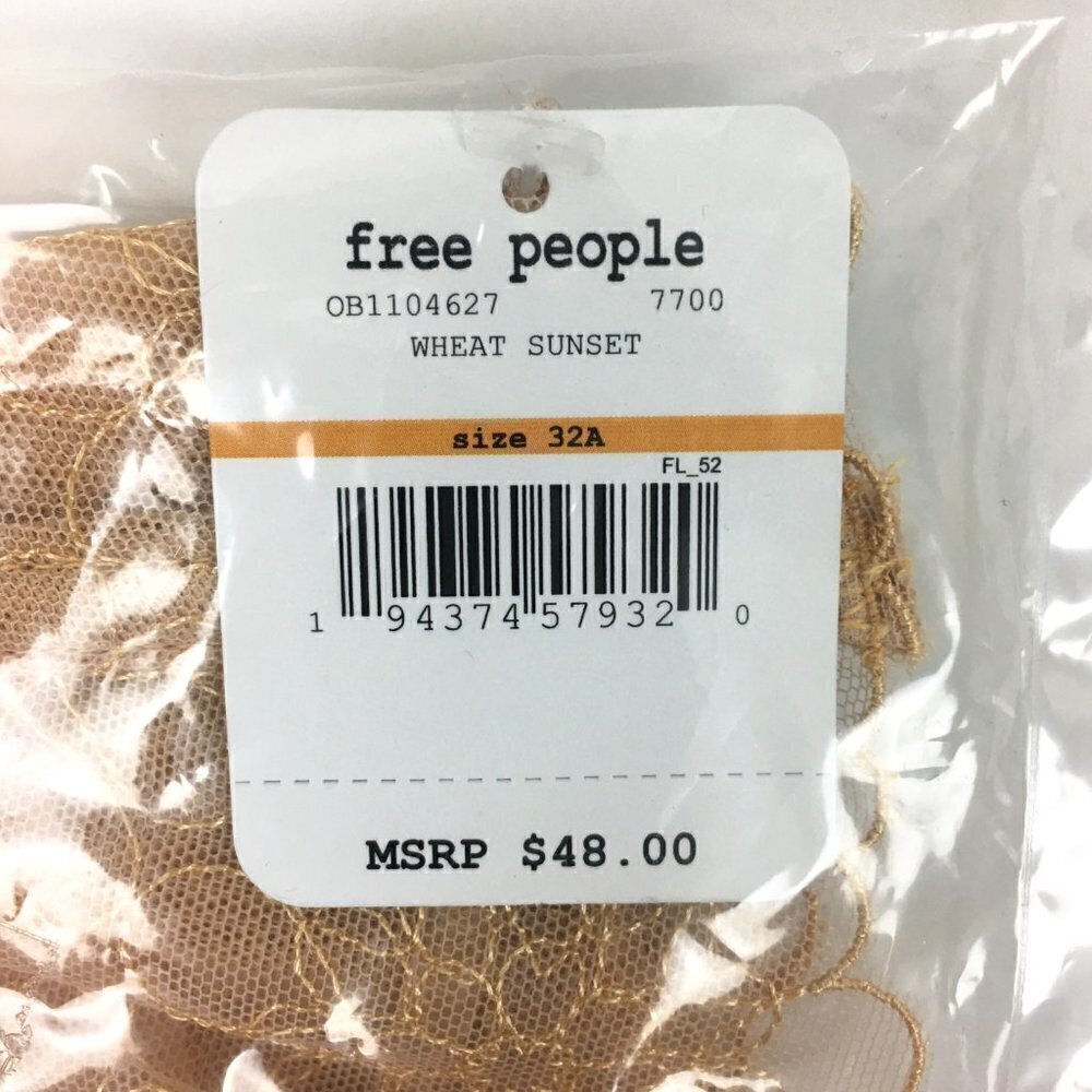 New Free People Wheat Sunset Lucia Underwire Bra - Picture 4 of 6